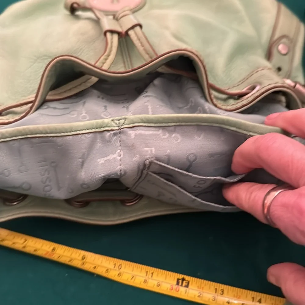 Fossil mint green vintage hobo” bag. Such a cool 60’s color!! No 🔐😞 (OLCC)